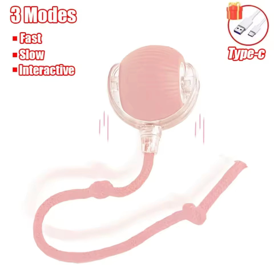 Automatic Moving Cat Toy Ball Smart Cat Toys USB Rechargeable Smart Cat Toys Ball Speedy Tail Cat Toy Cat Interactive Ball Toys